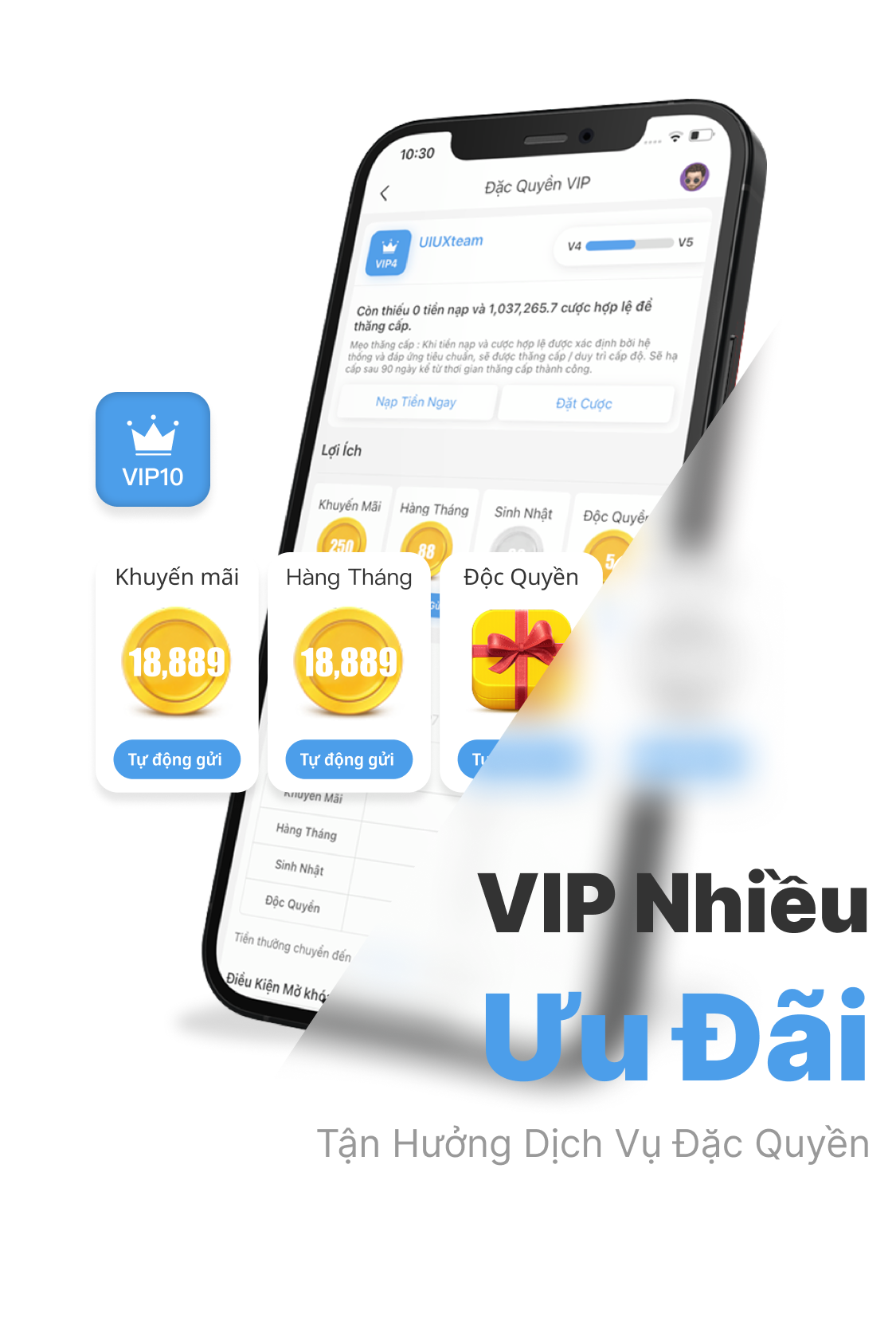 nhiều ưu đãi vip